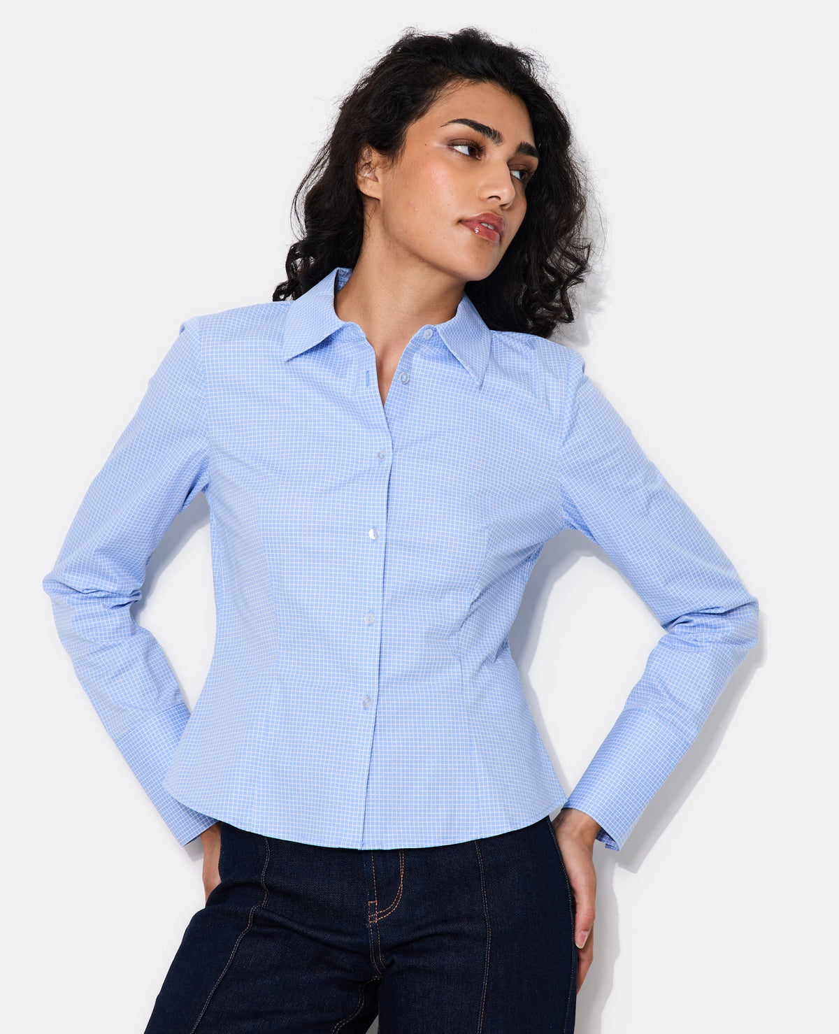 Chemise cintrée à carreaux