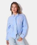 Chemise oversize rayée avec cravate