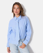 Chemise oversize rayée avec cravate