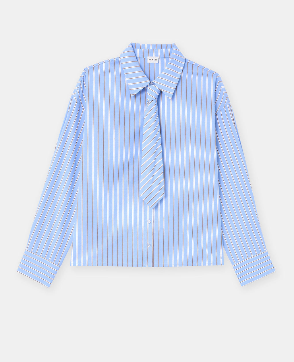 Chemise oversize rayée avec cravate