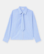 Chemise oversize rayée avec cravate