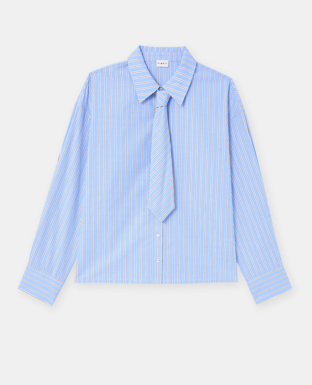 Chemise oversize rayée avec cravate