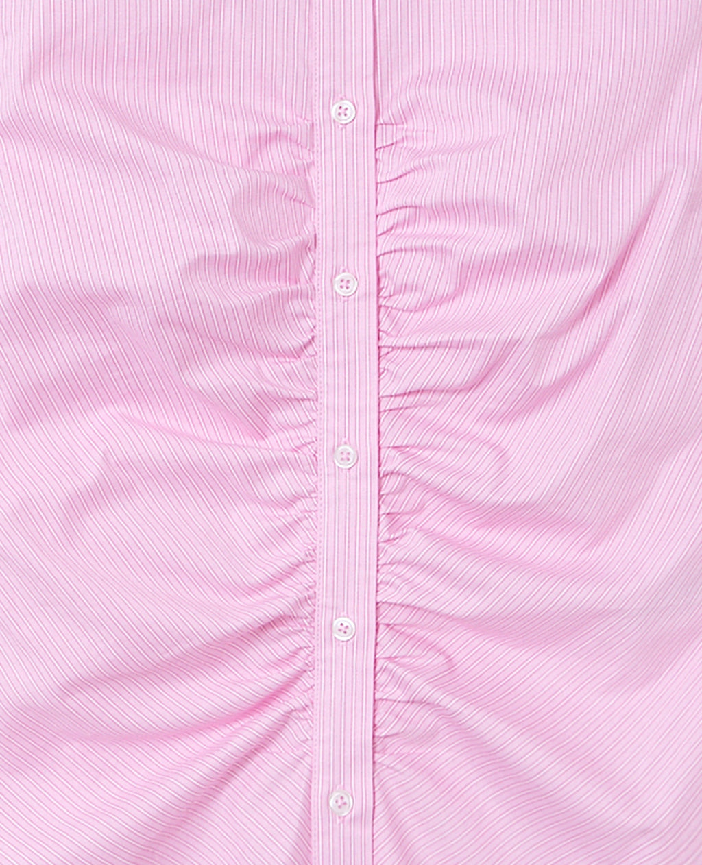 Chemise fittée rayée avec fronces