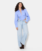 Chemise rayée façon corset