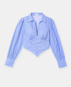 Chemise rayée façon corset