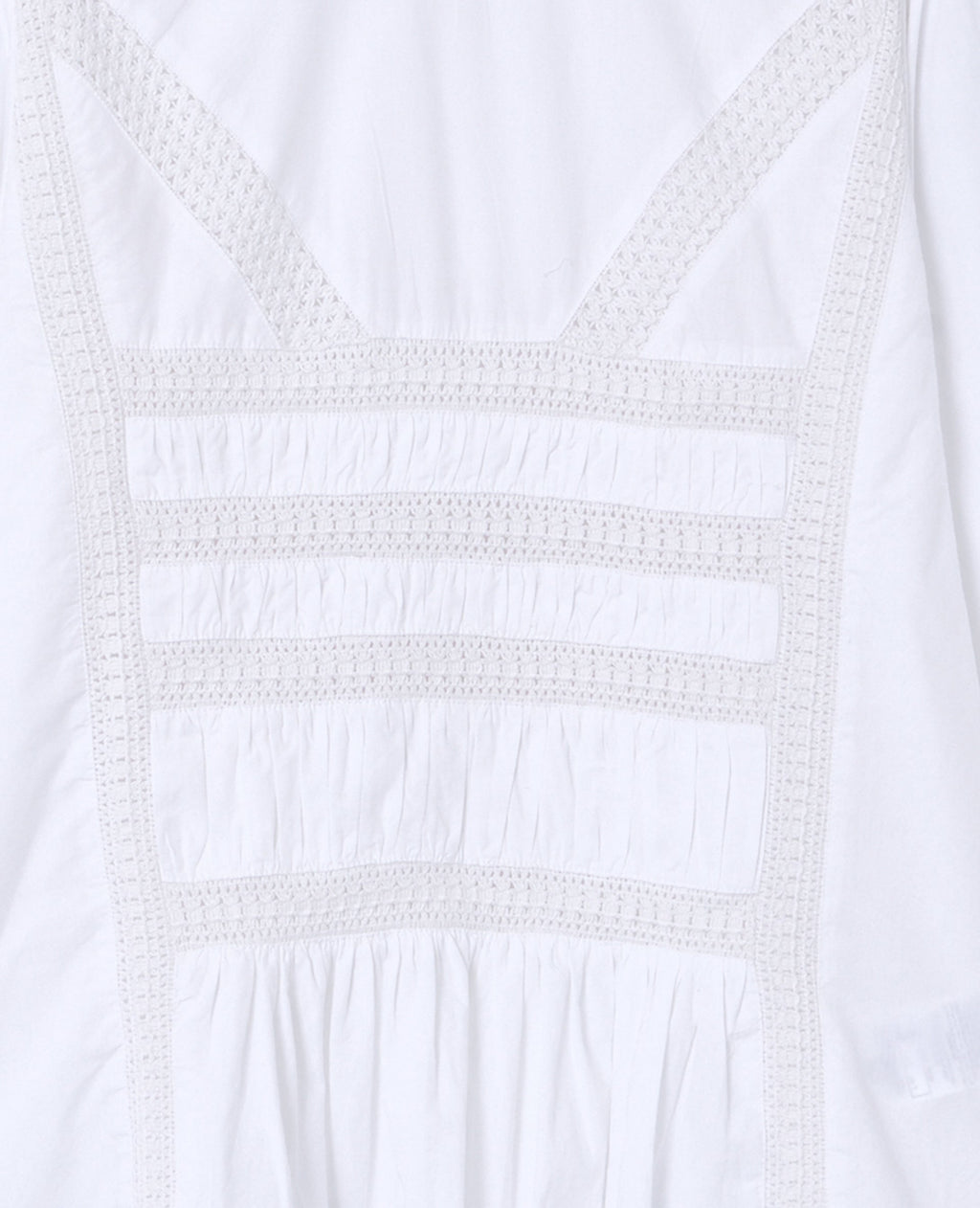 Blouse avec fronces, volants et broderies
