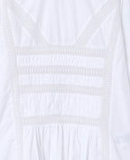 Blouse avec fronces, volants et broderies