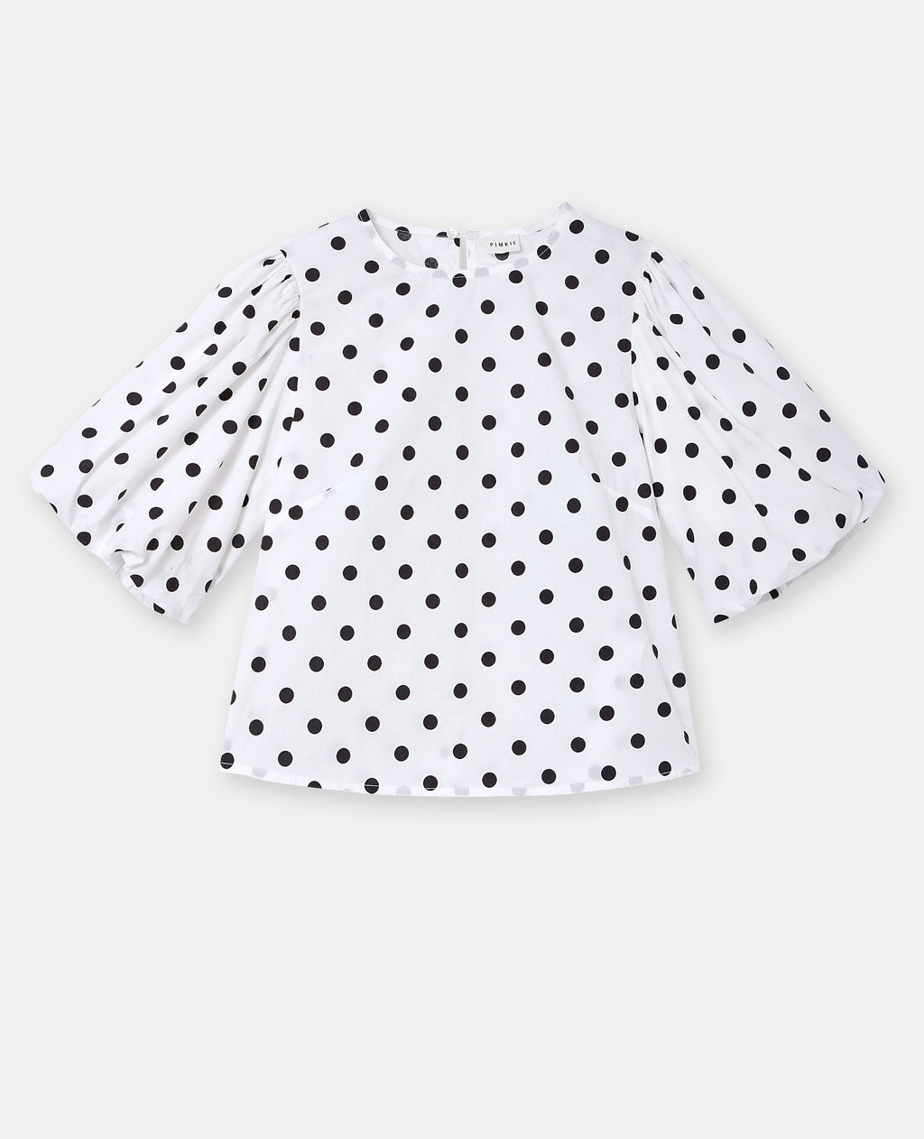 Blouse avec manches ballons motif pois