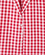 Haut de pyjama chemisette motif vichy