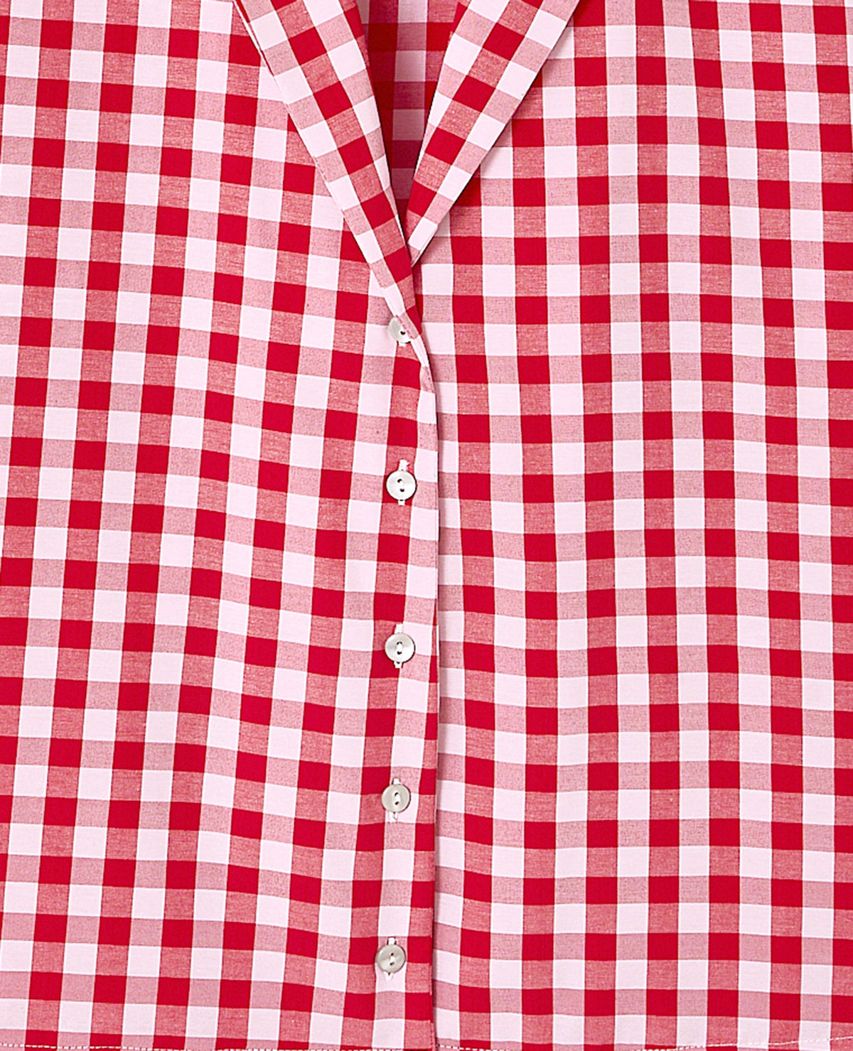 Haut de pyjama chemisette motif vichy