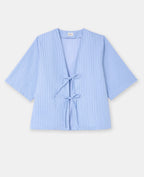 Haut de pyjama chemisette à rayures