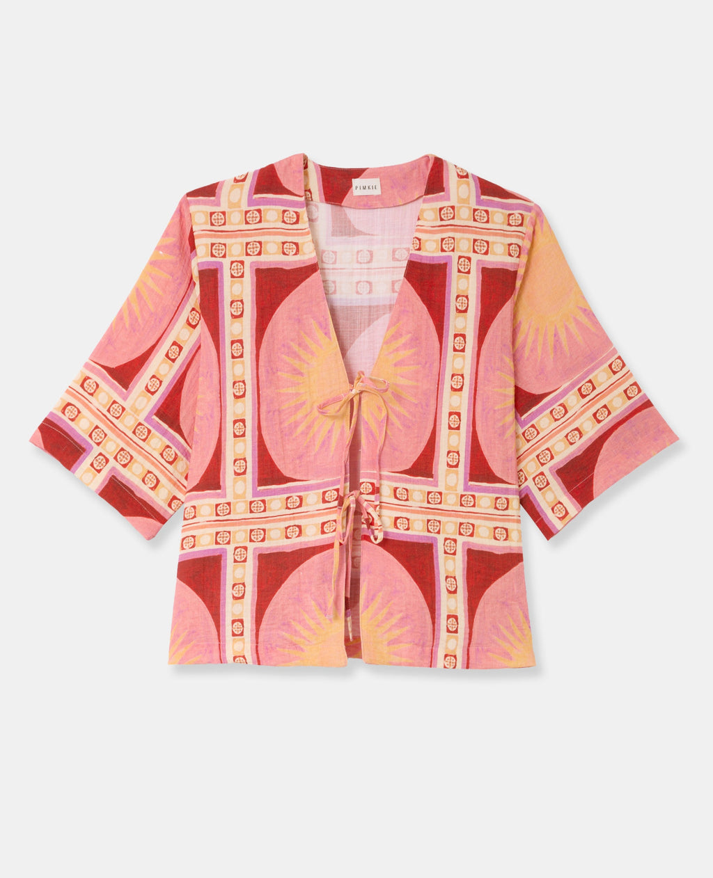 Chemise manches courtes motif soleils