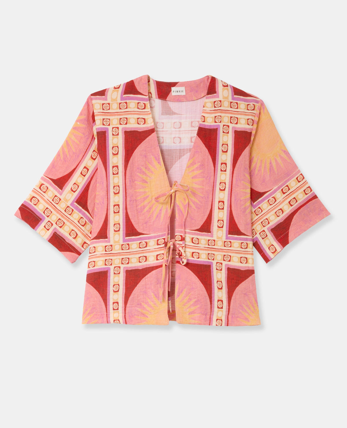 Chemise manches courtes motif soleils