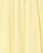 Jupon long à étages avec ceinture élastiquée
