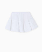 Jupe-short en gaze de coton avec volant