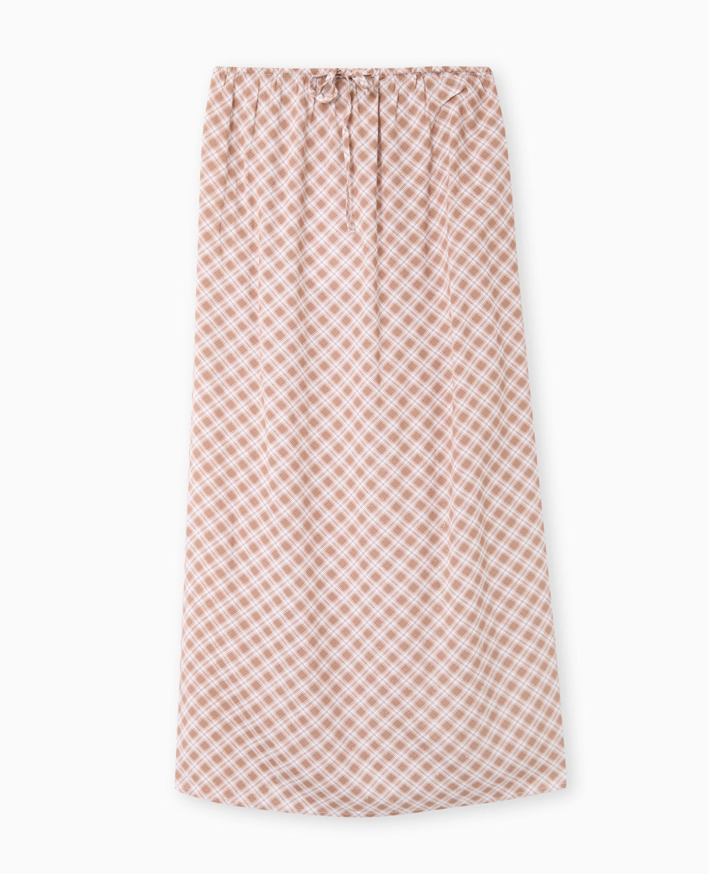 Jupe longue ceinture élastiquée motif carreaux