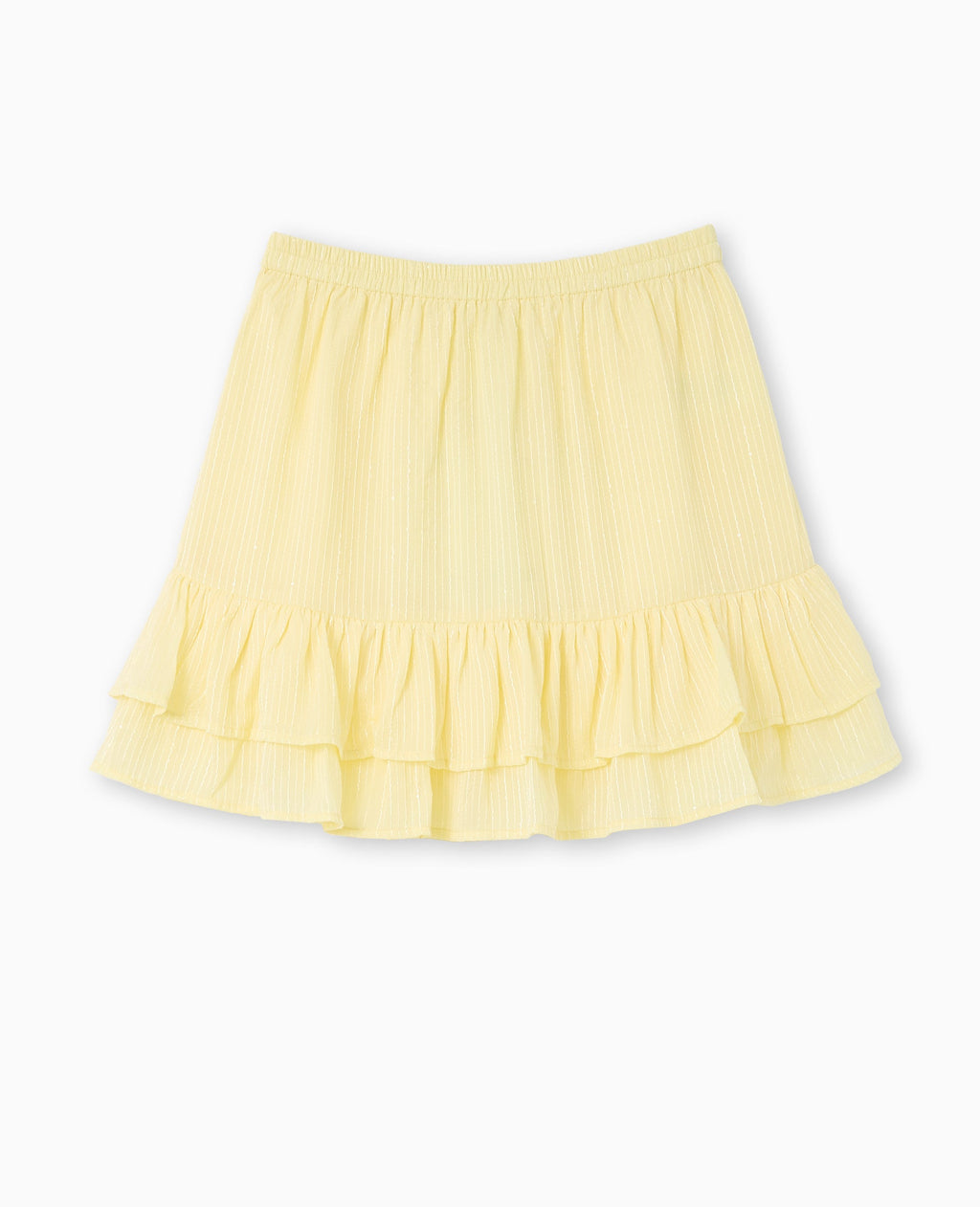 Jupe courte à volants avec mini sequins