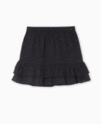 Jupe courte à volants avec mini sequins