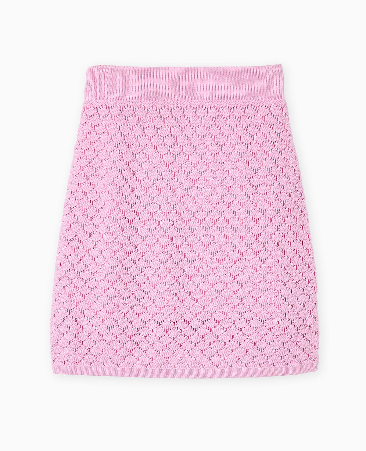 Jupe courte en maille ajourée