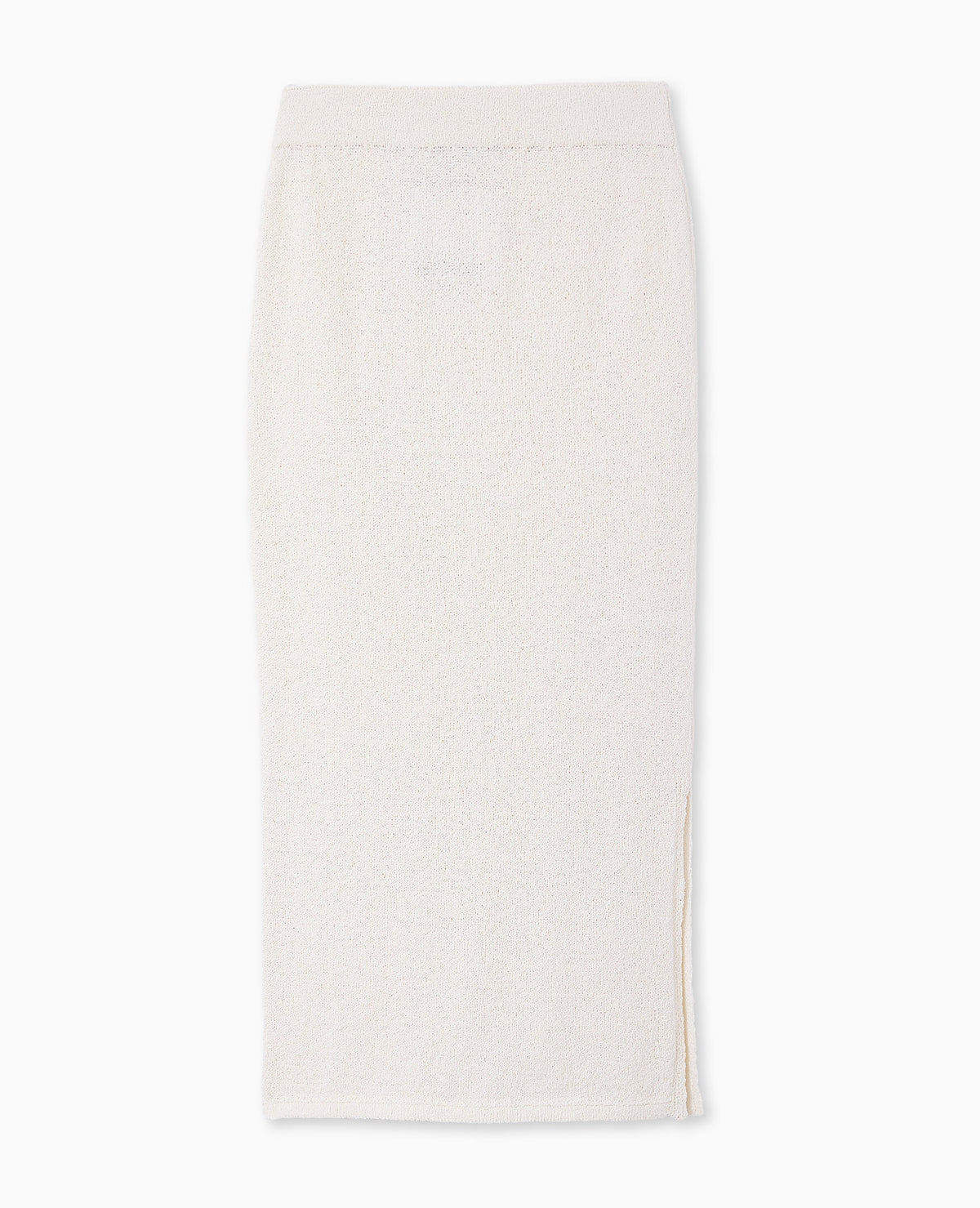 Jupe droite en maille effet bouclette