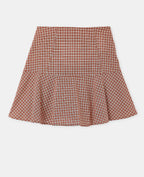 Jupe courte patineuse motif carreaux