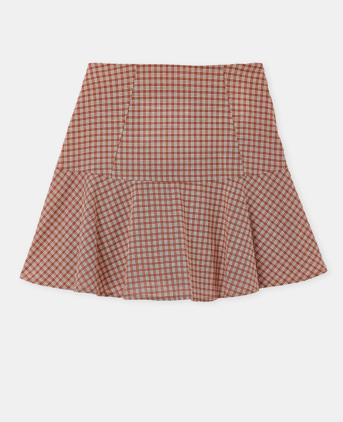 Jupe courte patineuse motif carreaux
