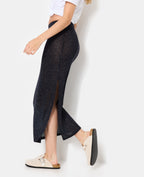 Jupe longue en maille avec fils lurex