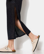 Jupe longue en maille avec fils lurex