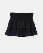 Jupe-short avec volants et broderies