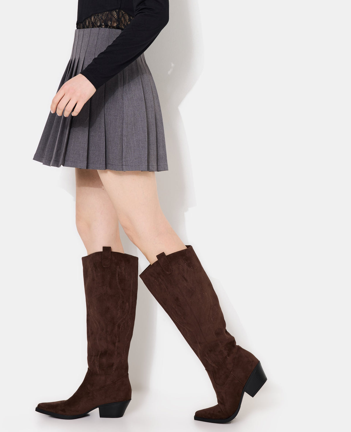 Jupe courte plissée