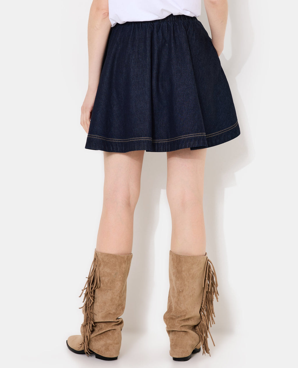 Jupe patineuse en jean