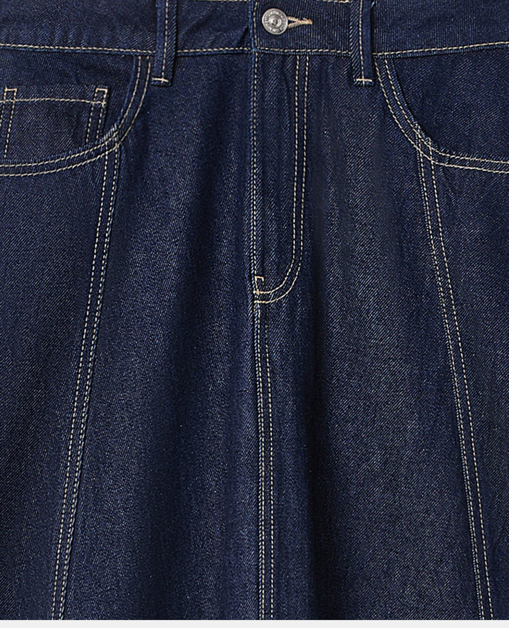 Jupe longue et évasée en jean