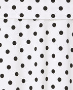 Jupe trapèze en maille motif pois