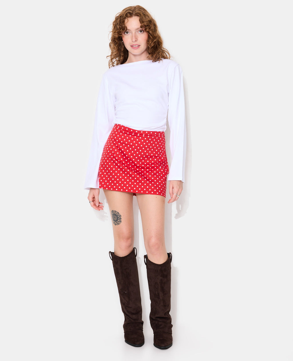 Jupe-short motif pois