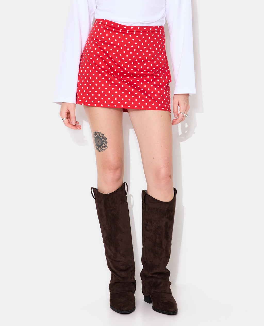 Jupe-short motif pois
