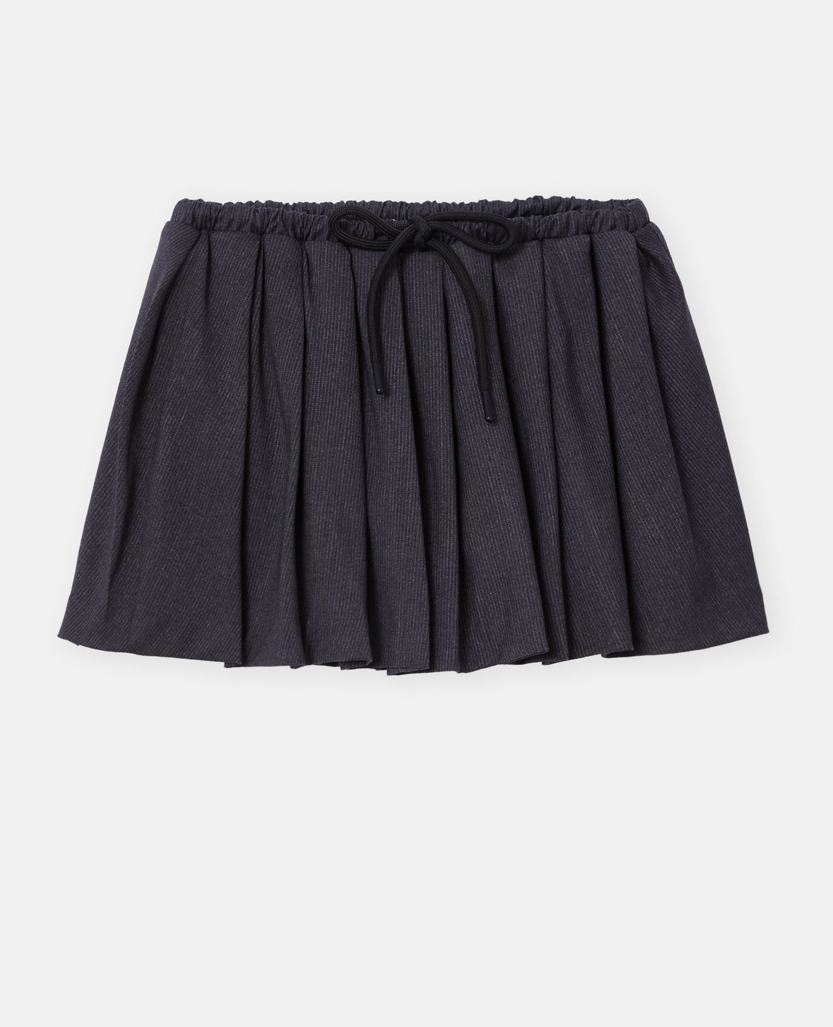 Jupe mini plissée avec ceinture cordon