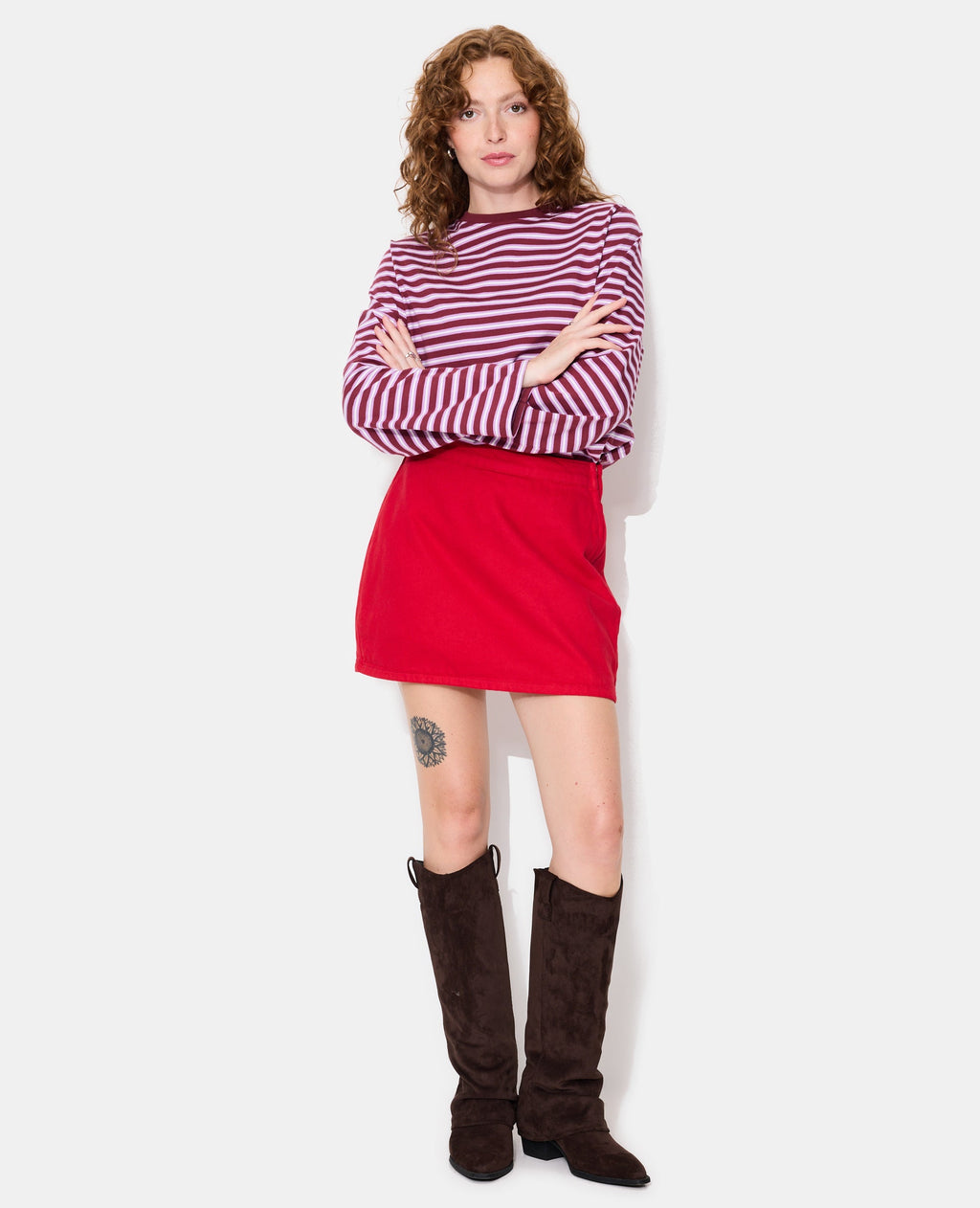 Jupe-short en toile jean