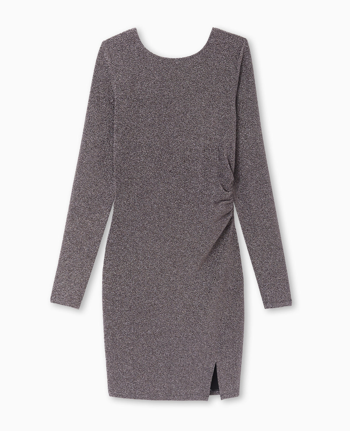 Robe moulante en maille lurex dos encolure carrée