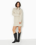 Robe courte en maille côtelée