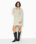 Robe courte en maille côtelée