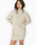 Robe courte en maille côtelée