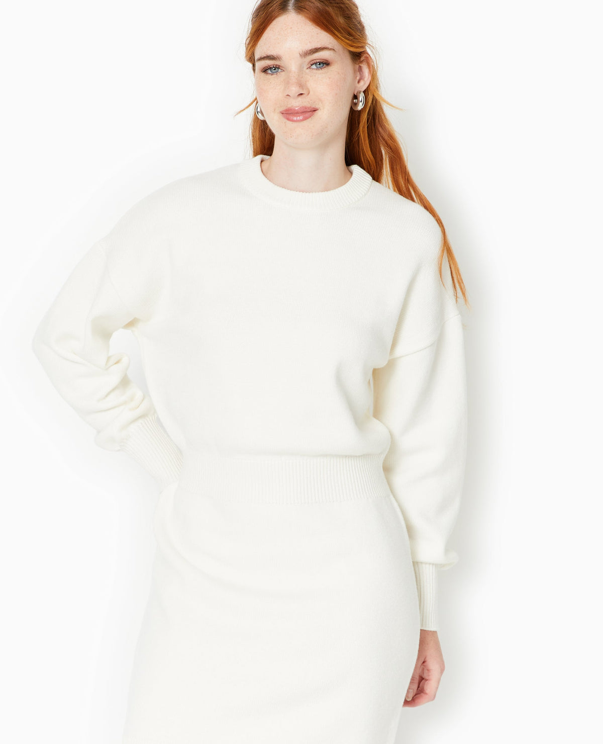 Robe en maille avec taille marquée