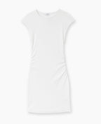 Robe courte sans manches avec fronces côtés