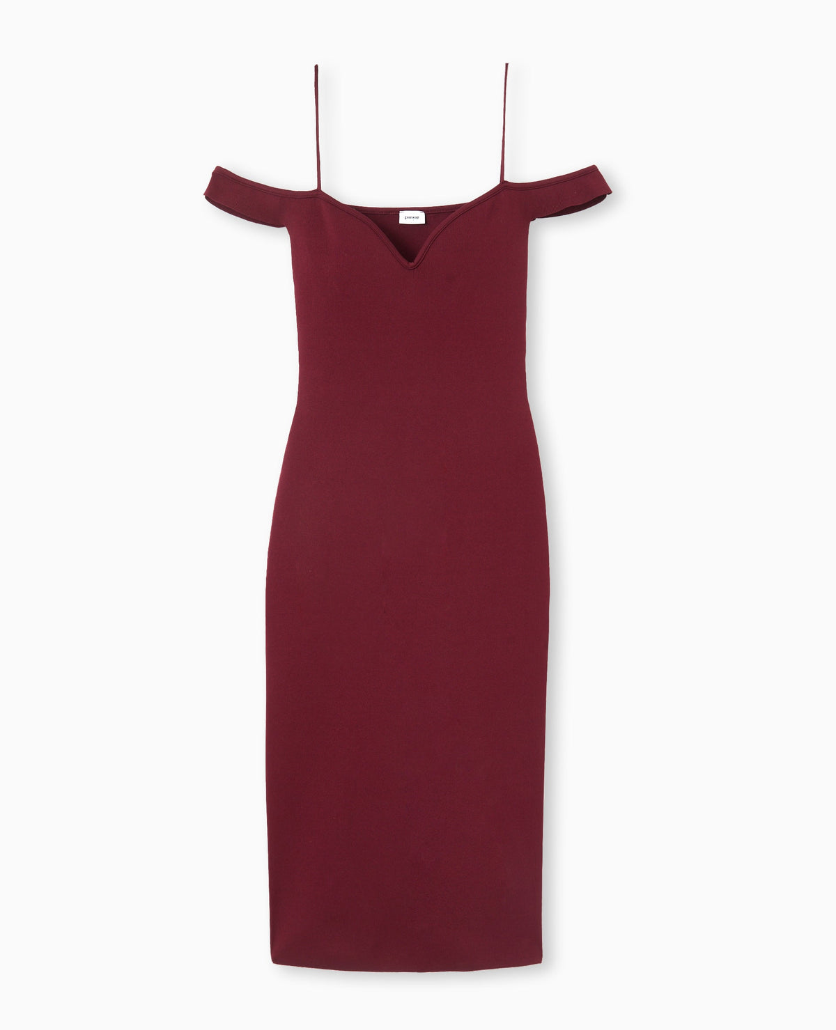 Robe en maille encolure Bardot