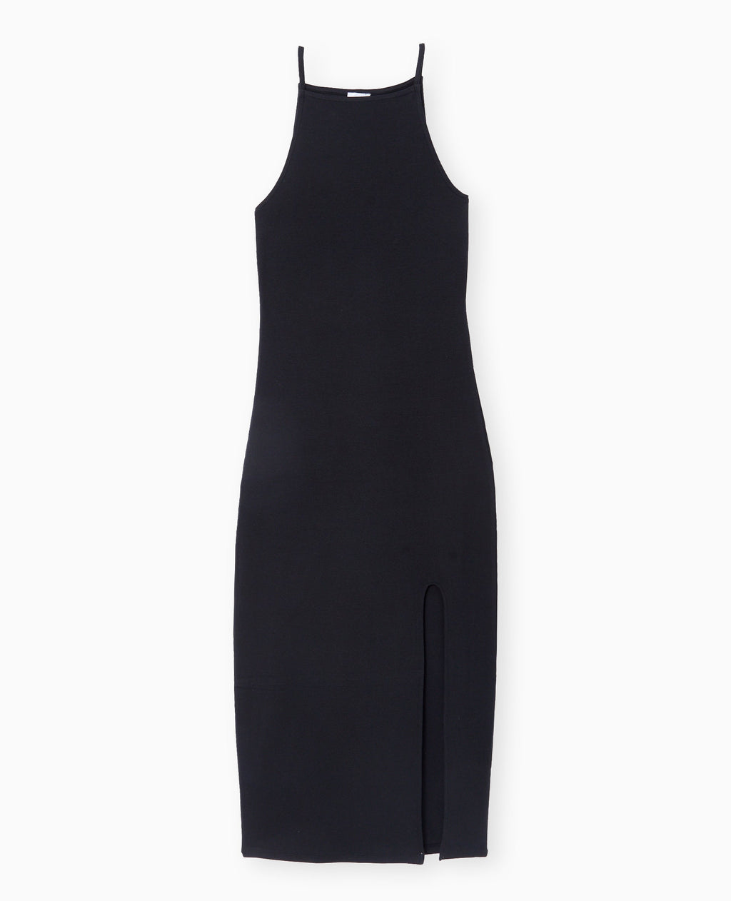 Robe longue à bretelles avec fente