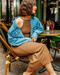 Robe longue à bretelles avec fente