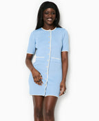 Robe courte boutonnée en maille
