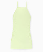 Robe courte en maille extensible avec fronces