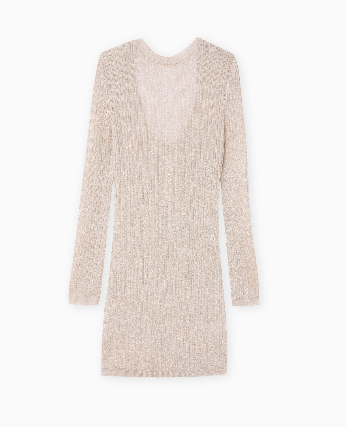 Robe moulante en maille avec lurex dos dégagé
