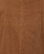 Robe courte larges emmanchures en velours côtelé